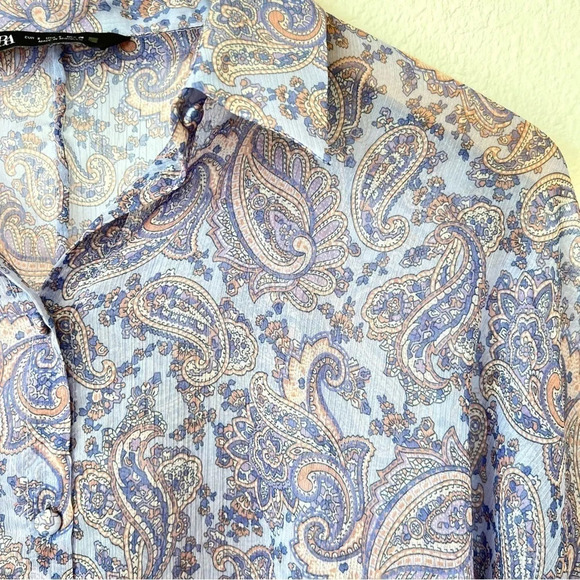 Zara Top Bundle (2) Sheer Long Sleeve - Picture 4 of 16